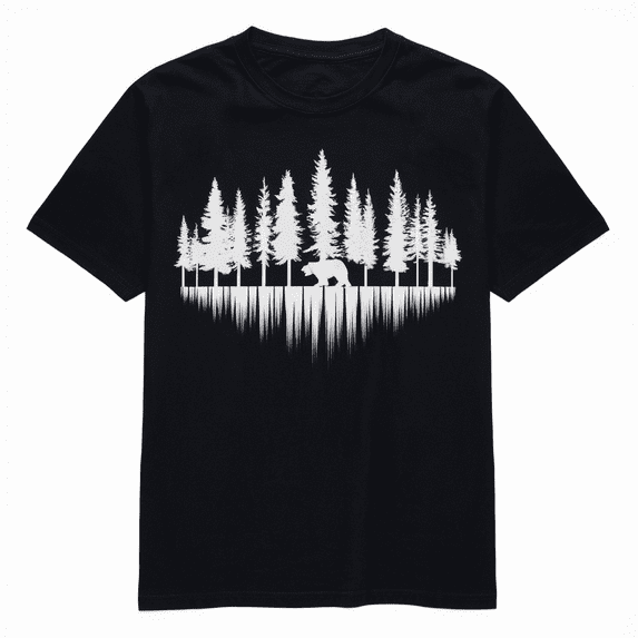 Trees Reflection Wildlife Nature Animal Bear Outdoor Forest T-Shirt