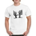 thumbnail image 1 of Trees Shaking Hands T-Shirt Men -Mohsen Najafi Designs, Male Small, 1 of 4