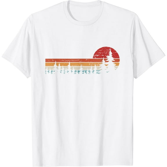 Trees Wildlife Nature Retro Forest T-Shirt