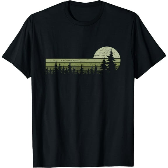 Trees Wildlife Nature Vintage Forest T-Shirt100% cotton