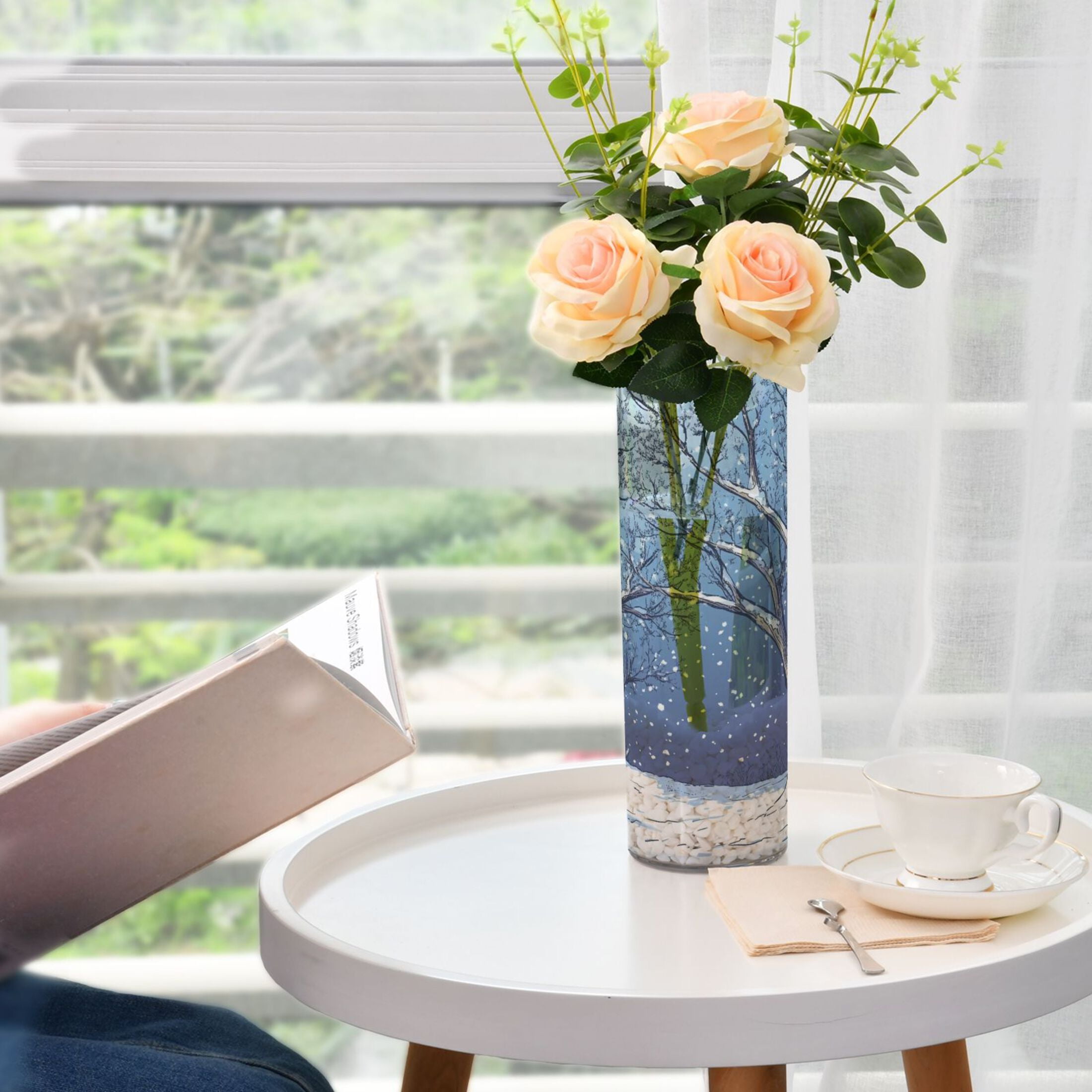 Trees Winter Flower Vase Decorative Vases for Flowers Home Decor for