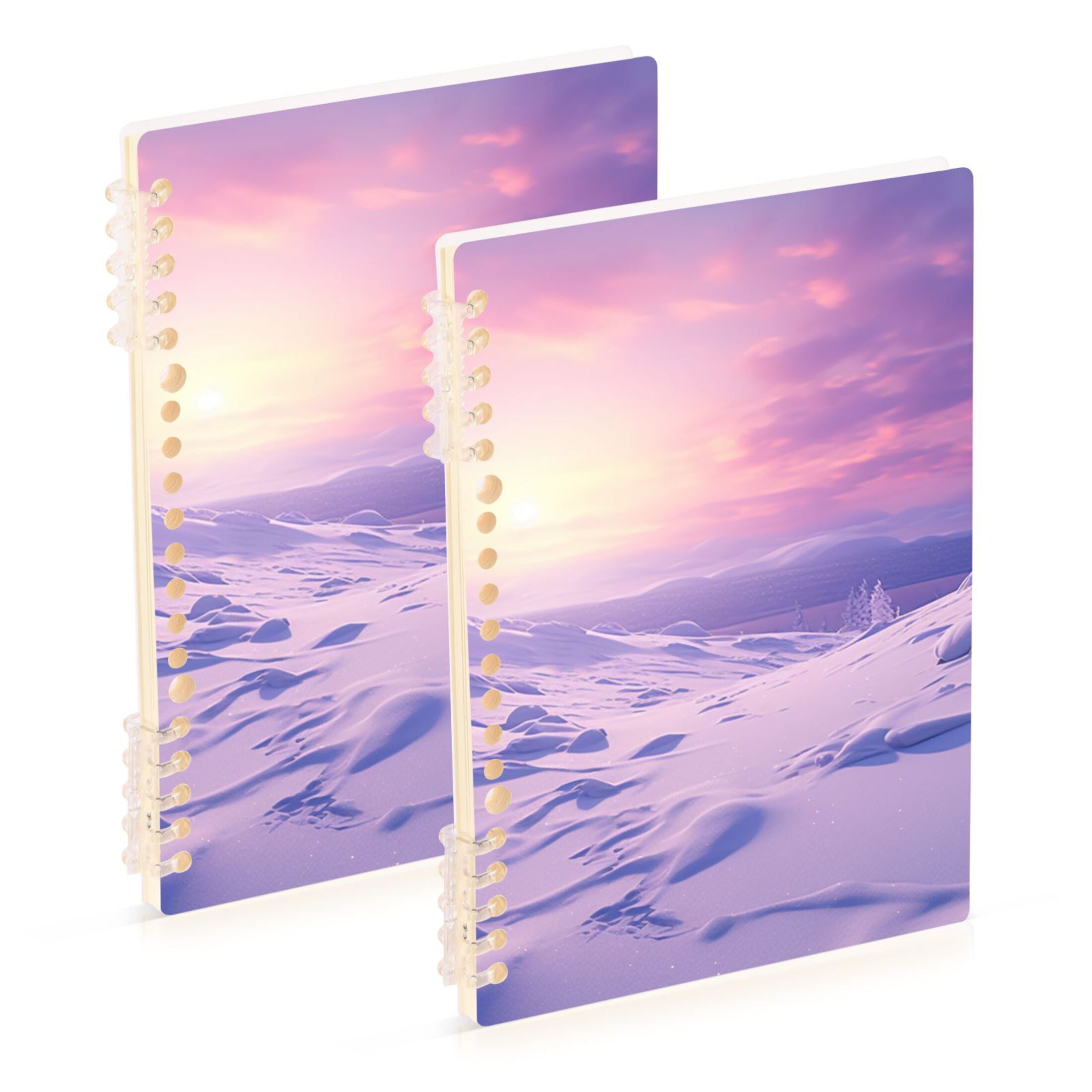 Trees and Snow Ring Binder Notebook Journey Note Diary College Ruled ...