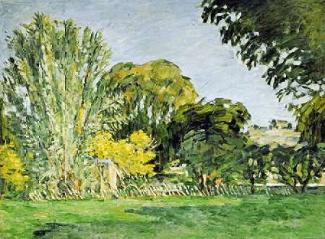 Trees at Jas de Bouffan Canvas Art - Paul Cezanne (18 x 24)