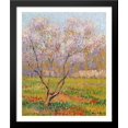 thumbnail image 1 of Trees in Bloom 28x34 Large Black Wood Framed Print Art by Henri Martin, 1 of 2