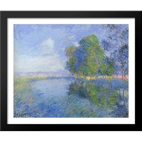 Trees in Bloom 36x28 Large Black Wood Framed Print Art by Gustave Loiseau