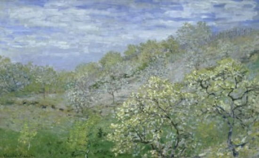 Trees in Bloom (Arbres en Fleurs) Claude Monet (1840-1926French) Collection Grimaldi Monaco Canvas Art - Claude Monet (18 x 24)