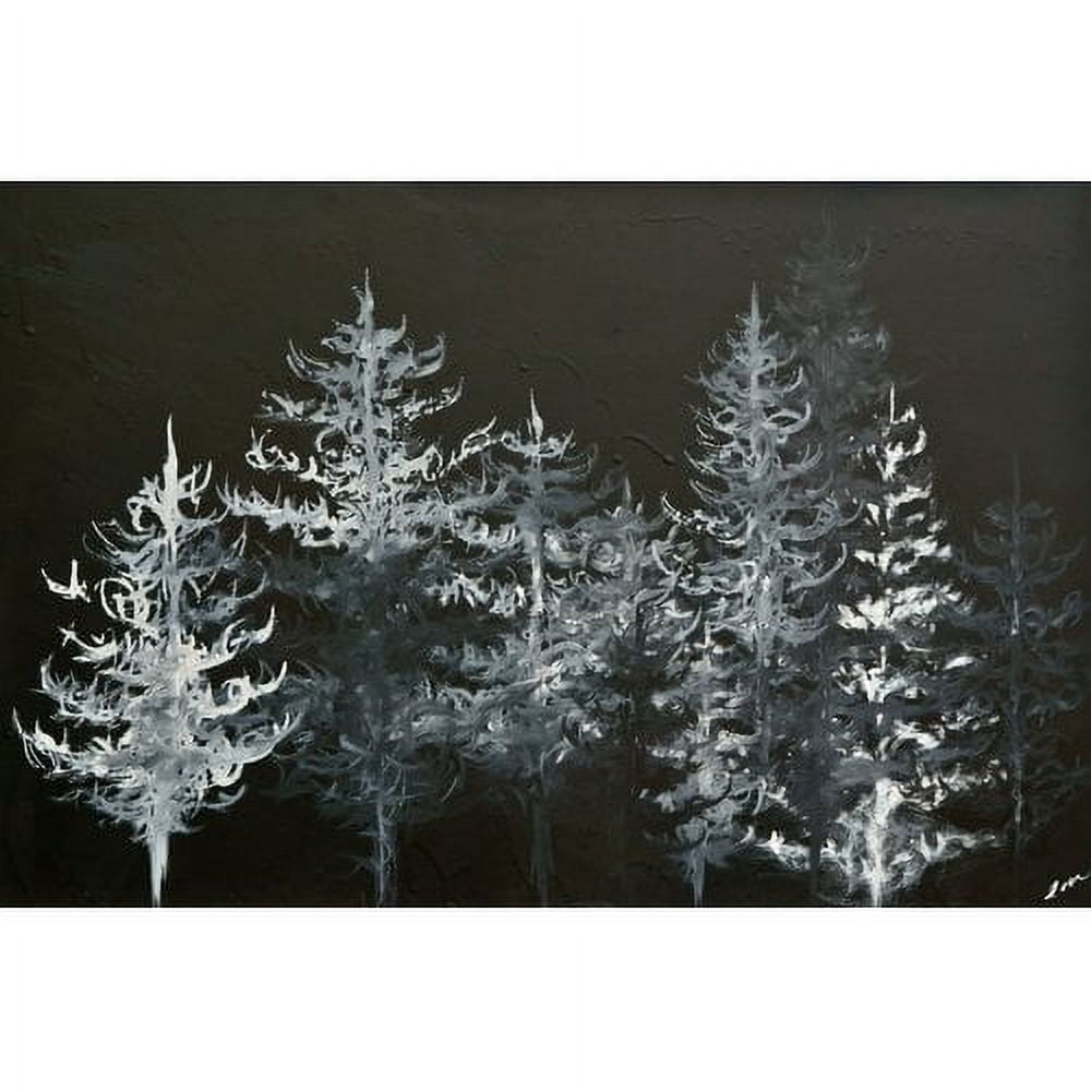 "Trees in Moonlight" Painting Print on Wrapped Canvas