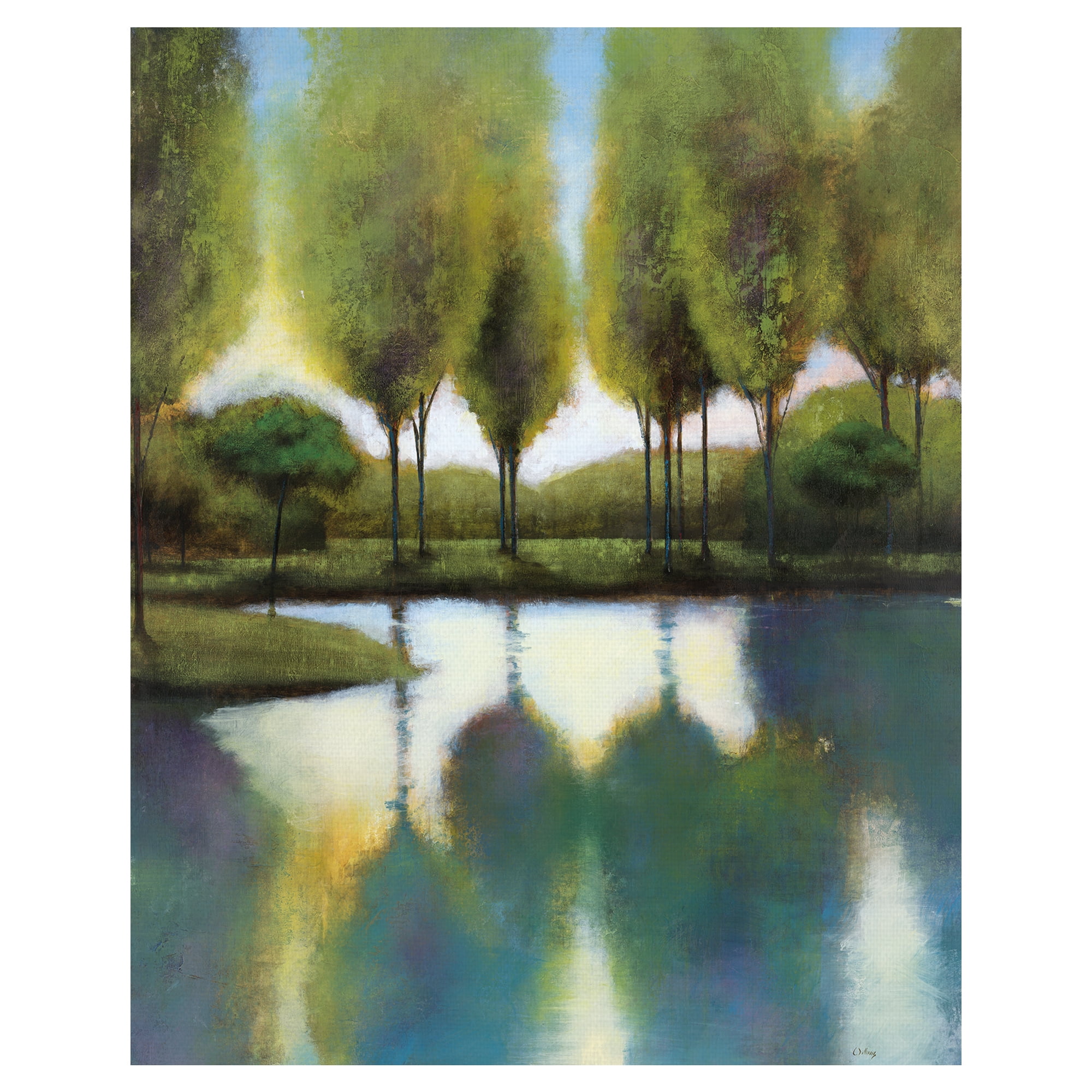 Trees in Reflection by Williams Canvas Art Print