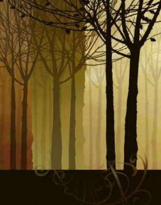 Trees in Silhouette II Canvas Art - Steve Butler (22 x 28)