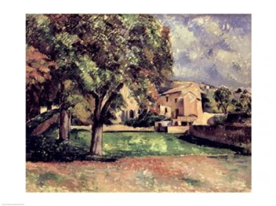 Trees in a Park Jas de Bouffan 1885-87 Canvas Art - Paul Cezanne (24 x 18)