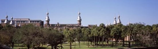 Trees in a campus Plant Park University Of Tampa Tampa Hillsborough County Florida USA Canvas Art - Panoramic Images (36 x 12)