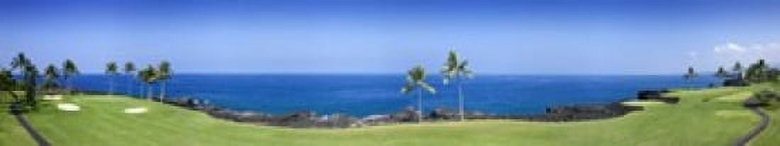 Trees in a golf course Kona Country Club Ocean Course Kailua Kona Hawaii Canvas Art - Panoramic Images (22 x 4)