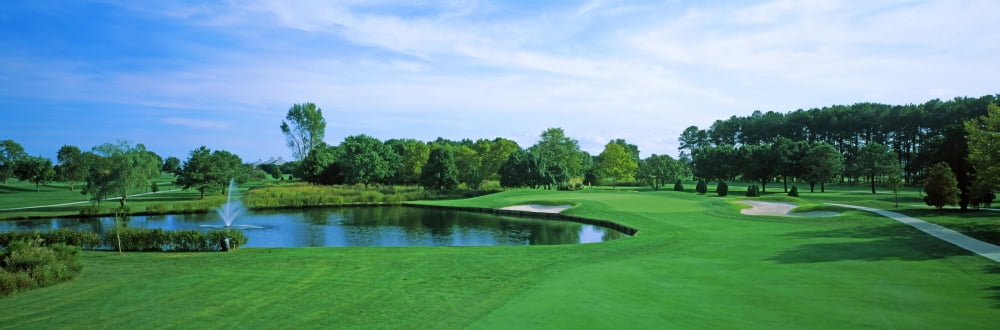 Trees in a golf course Rehoboth Beach Country Club Rehoboth Beach Sussex County Delaware USA Canvas Art - Panoramic Images (27 x 9)
