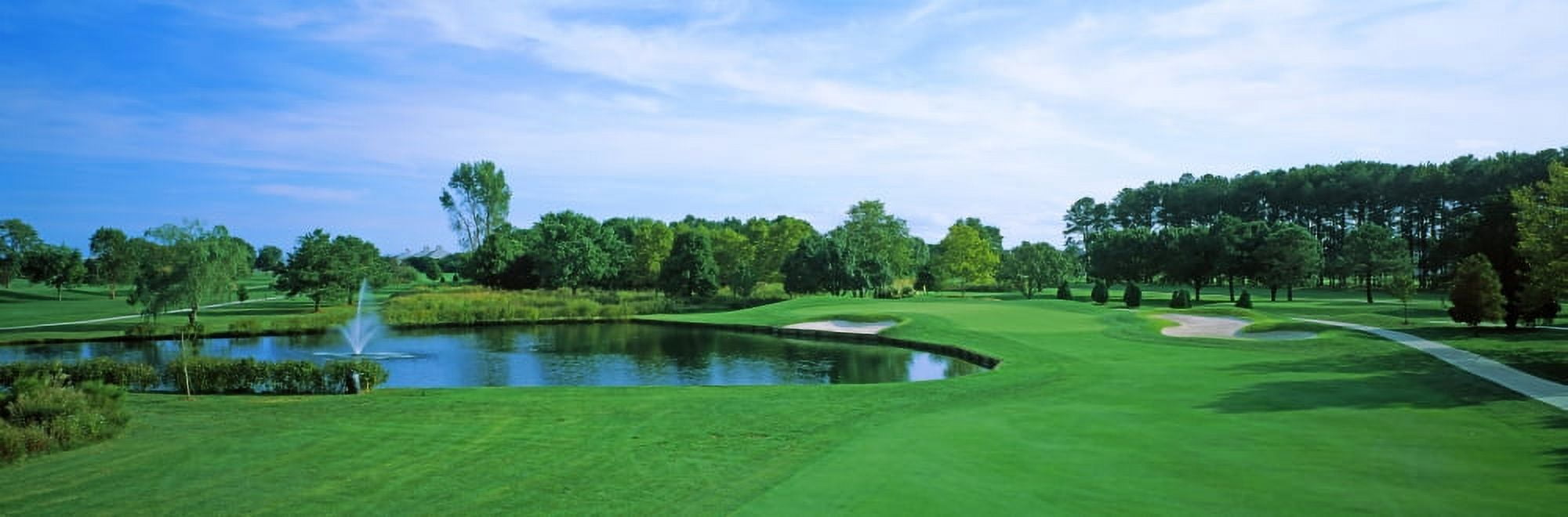 Trees in a golf course Rehoboth Beach Country Club Rehoboth Beach Sussex County Delaware USA Canvas Art - Panoramic Images (36 x 12)