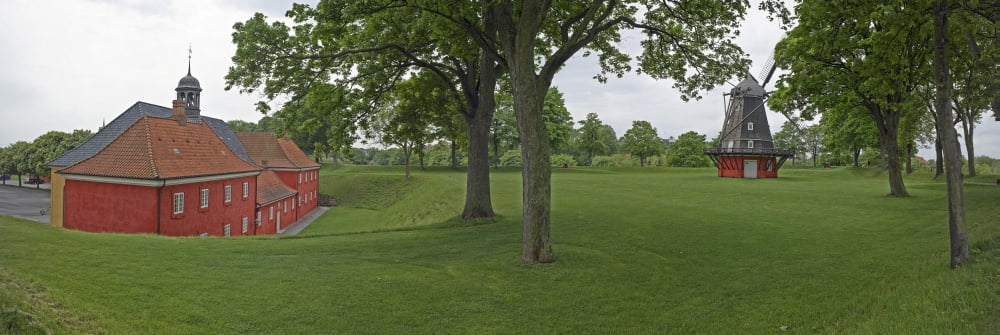 Trees in a park Kastellet Copenhagen Denmark Canvas Art - Panoramic Images (27 x 9)