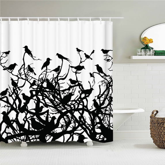 Trees leaves Waterproof Fabric Shower Curtain Simplicity Flower Geometry Bath Bathroom Curtains with Home Decor 9 Size