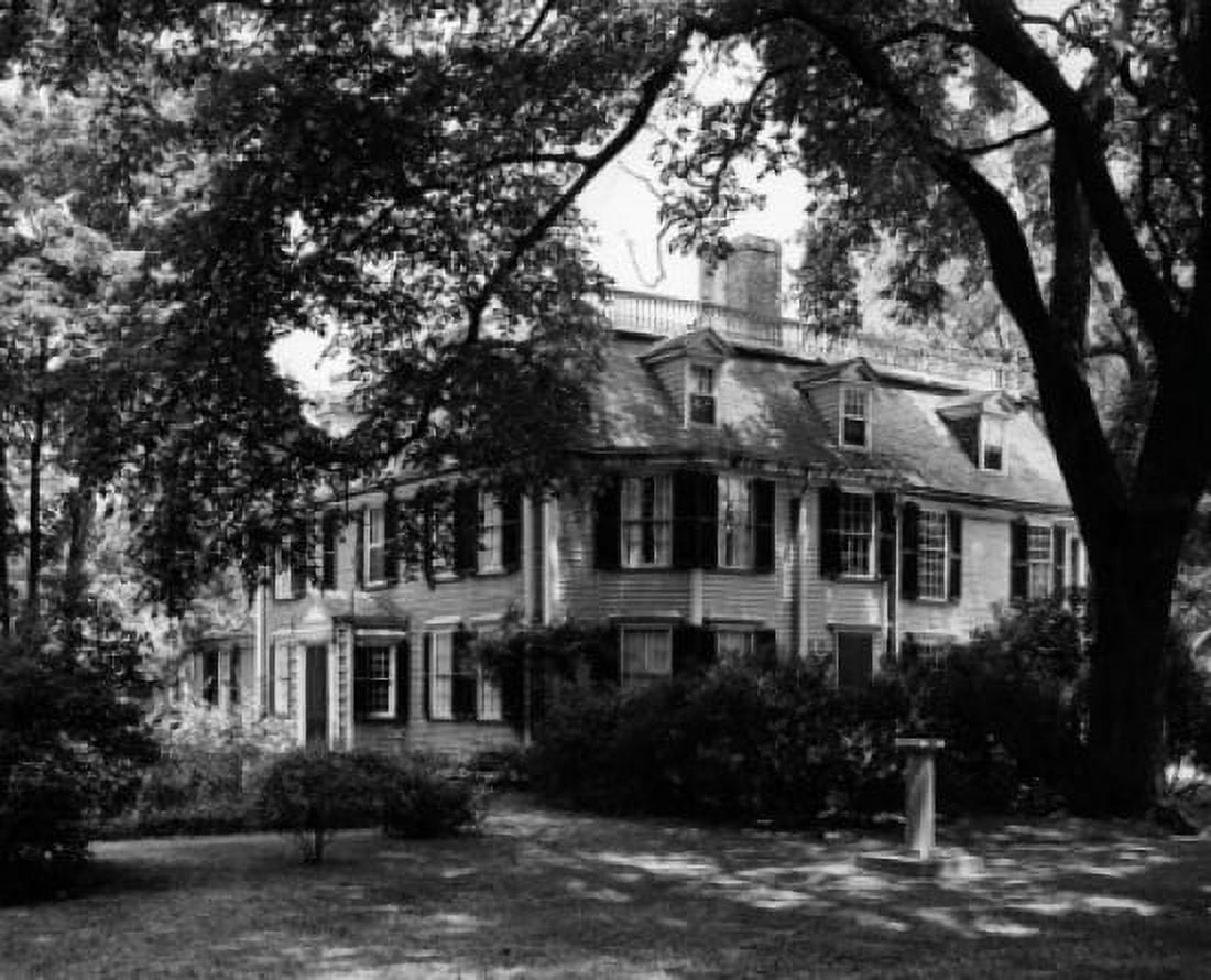Trees near a house Dorothy Quincy House Built in 1636 Quincy Massachusetts USA Canvas Art - (18 x 24)