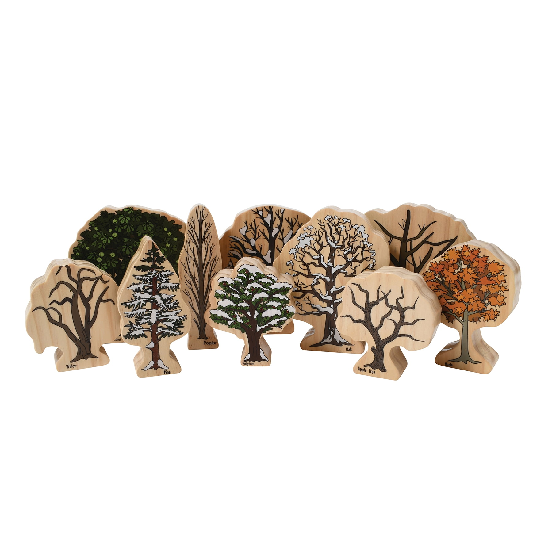 The Freckled Frog Trees of All Seasons Wooden Blocks - Set of 10 - Ages 2+