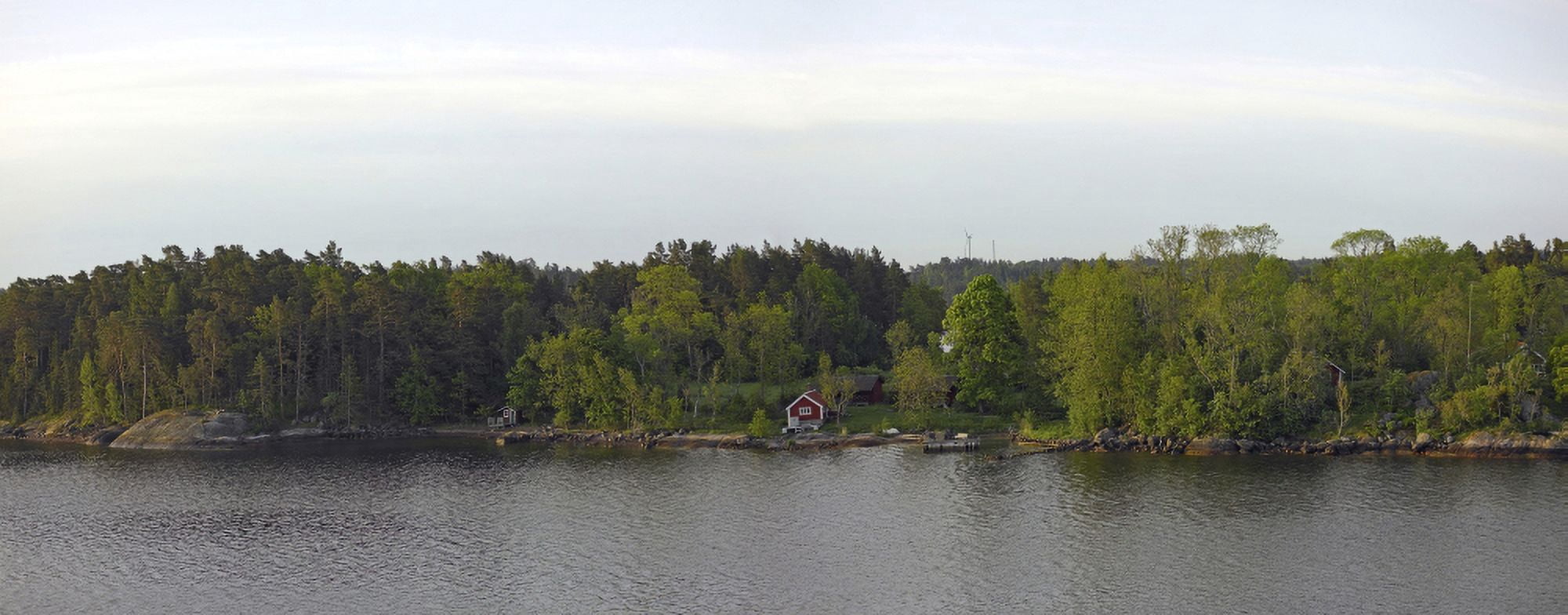 Trees on the coast Stockholm Archipelago Stockholm Sweden Canvas Art - Panoramic Images (27 x 9)