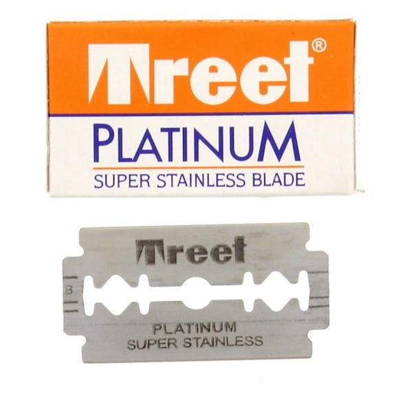 Treet Platinum Super Stainless Double Edge Razor Blades-10 Blade Pack