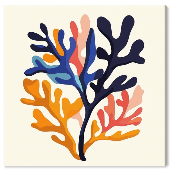 Treetop Huescape Canvas Print Palm Leaf Wall Art by Art Remedy, Gallery Wrapped, 12 x 12