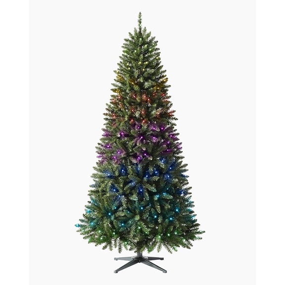 Treetopia 6.5ft Prelit White Spruce Artificial Christmas Tree with Customizable Twinkly LED Lights