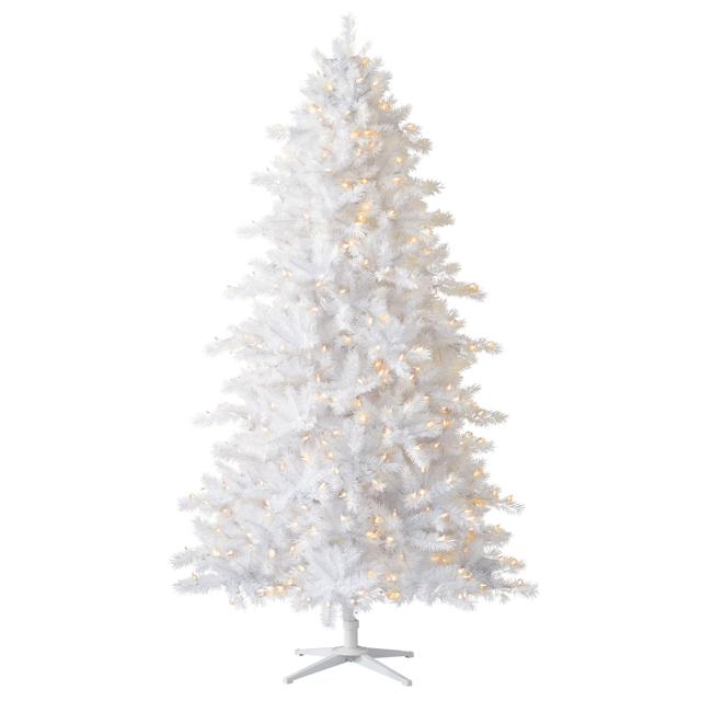 Treetopia 6ft Moonlight White Slim Artificial Christmas Tree Prelit