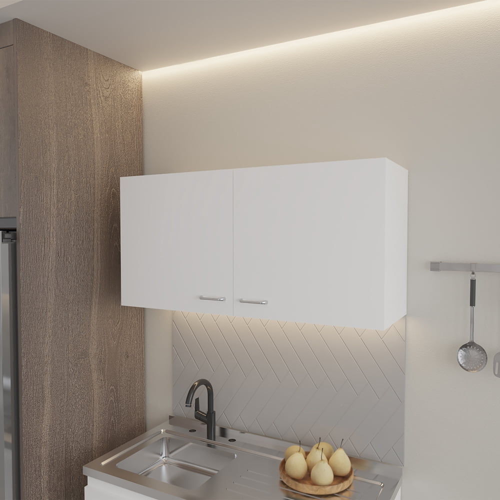 Treevol Furniture Kitchen Wall Cabinet - White Engineered Wood - 2 ...