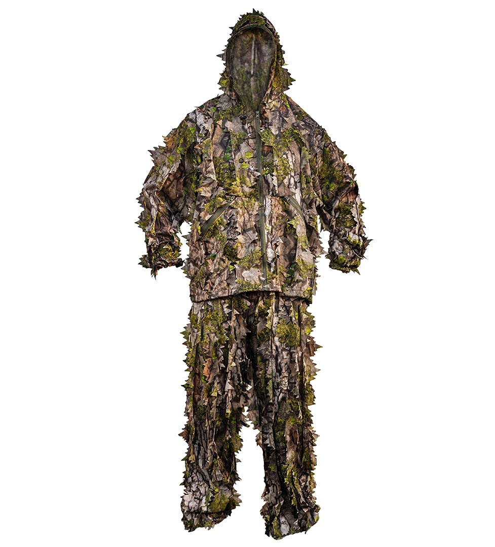 Treezyn Leafy Suit Turkey Hunting Ghillie Outfit, Early Seezyn Green, 3X/4X
