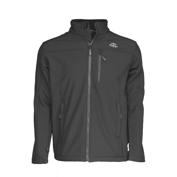 Treezyn Men's Waterproof Soft Shell Hunting Jacket, Black, 2XL