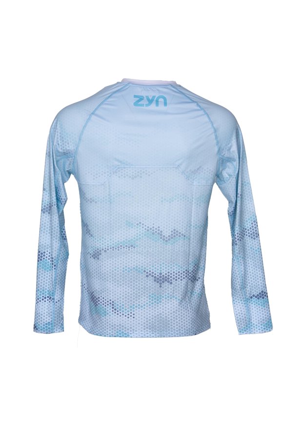 ShadeTech Athletic Fit Lightweight Long Sleeve Fishing Shirt, Blue Sky, 3X