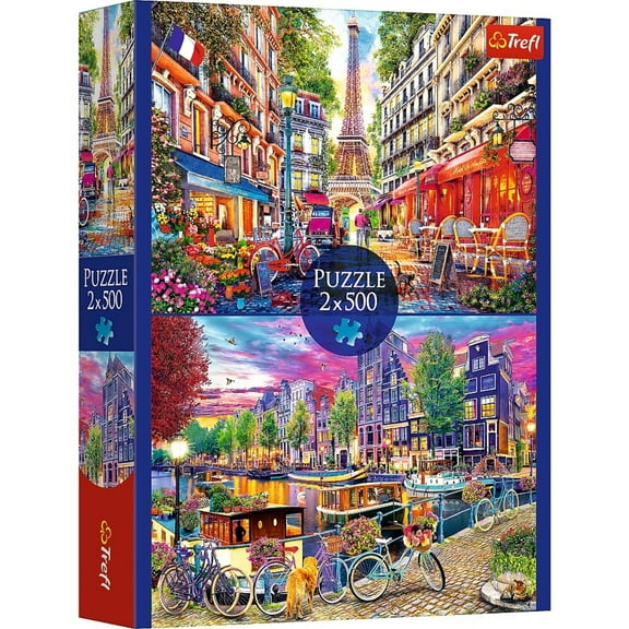 Trefl Red (2) 500 Piece Puzzles - European Capitals