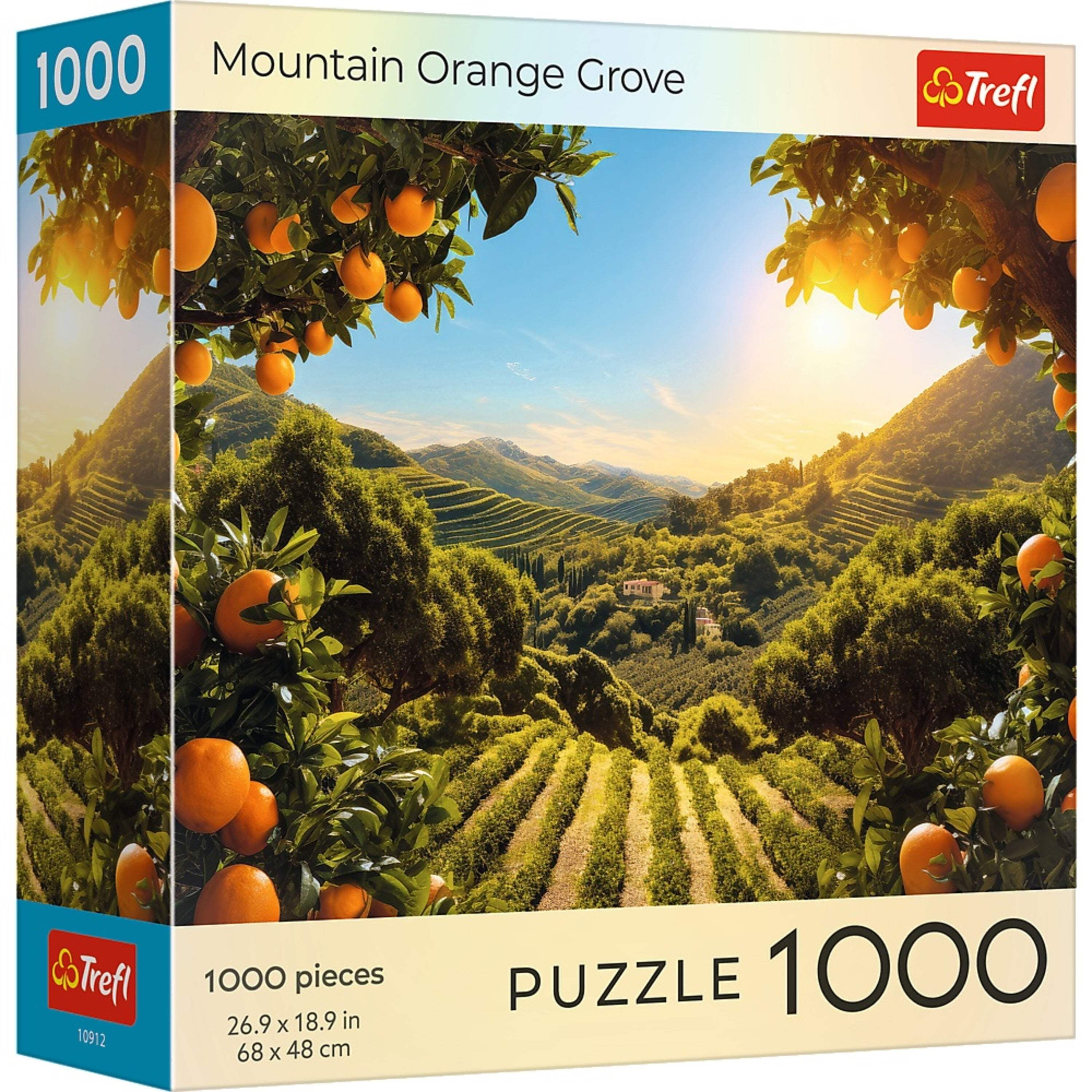 Trefl Red 1000 Piece Puzzle - Sunsets - Mountain Orange Grove - Walmart.com