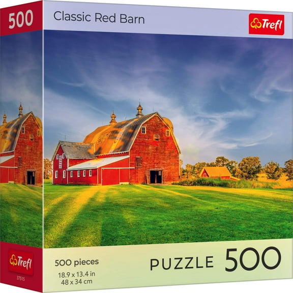 Trefl Red 500 Piece Puzzle - Nature - Classic Red Barn