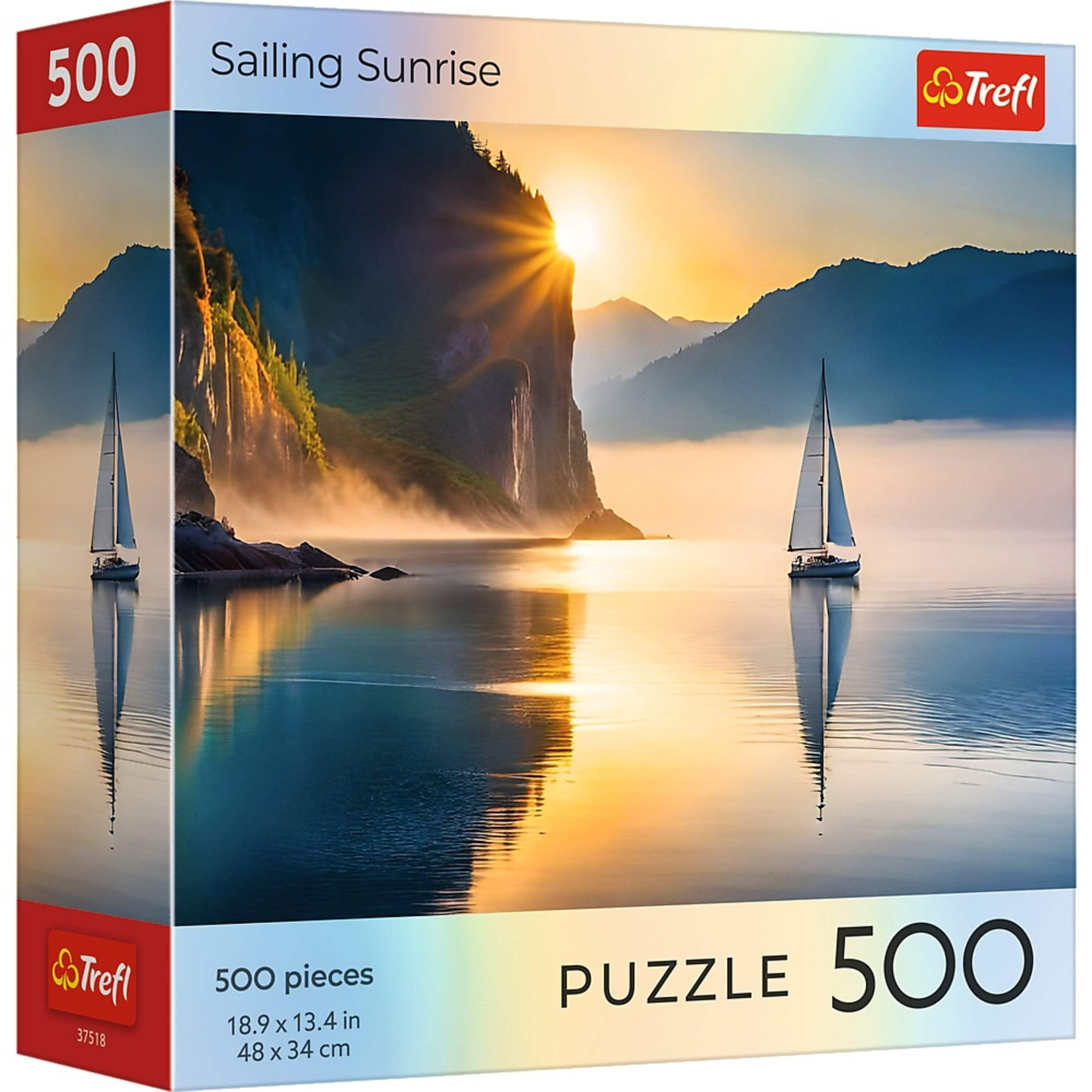 Trefl Red 500 Piece Puzzle - Nature - Sailing Sunrise - Walmart.com