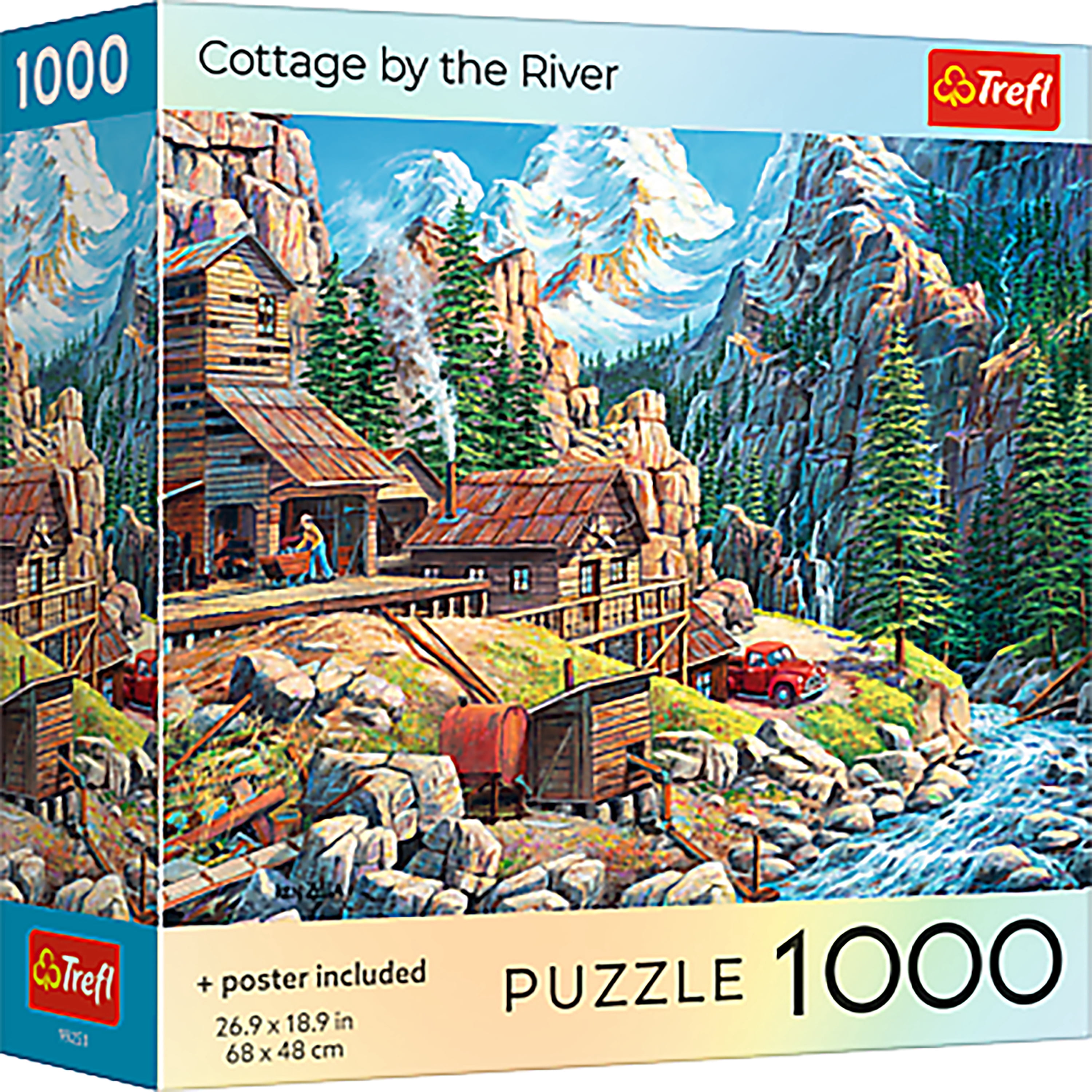 Trefl Red Cottage by the River 1000 piece Puzzle - Walmart.com