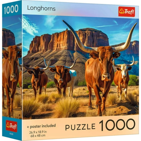 Trefl Red Longhorns 1000 Piece Puzzle