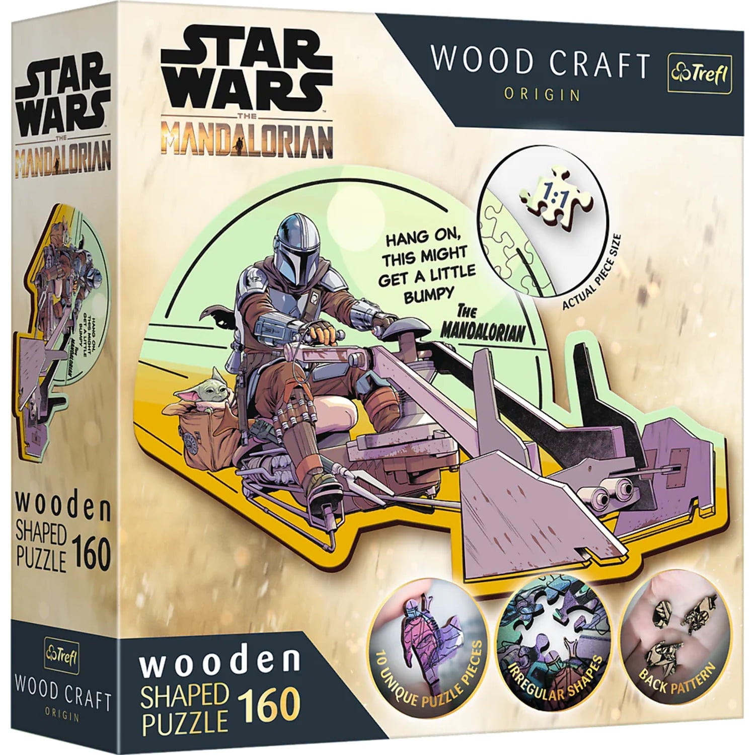 Trefl Star Wars The Mandalorian Reunite Wooden Shapped Puzzle 160 pcs