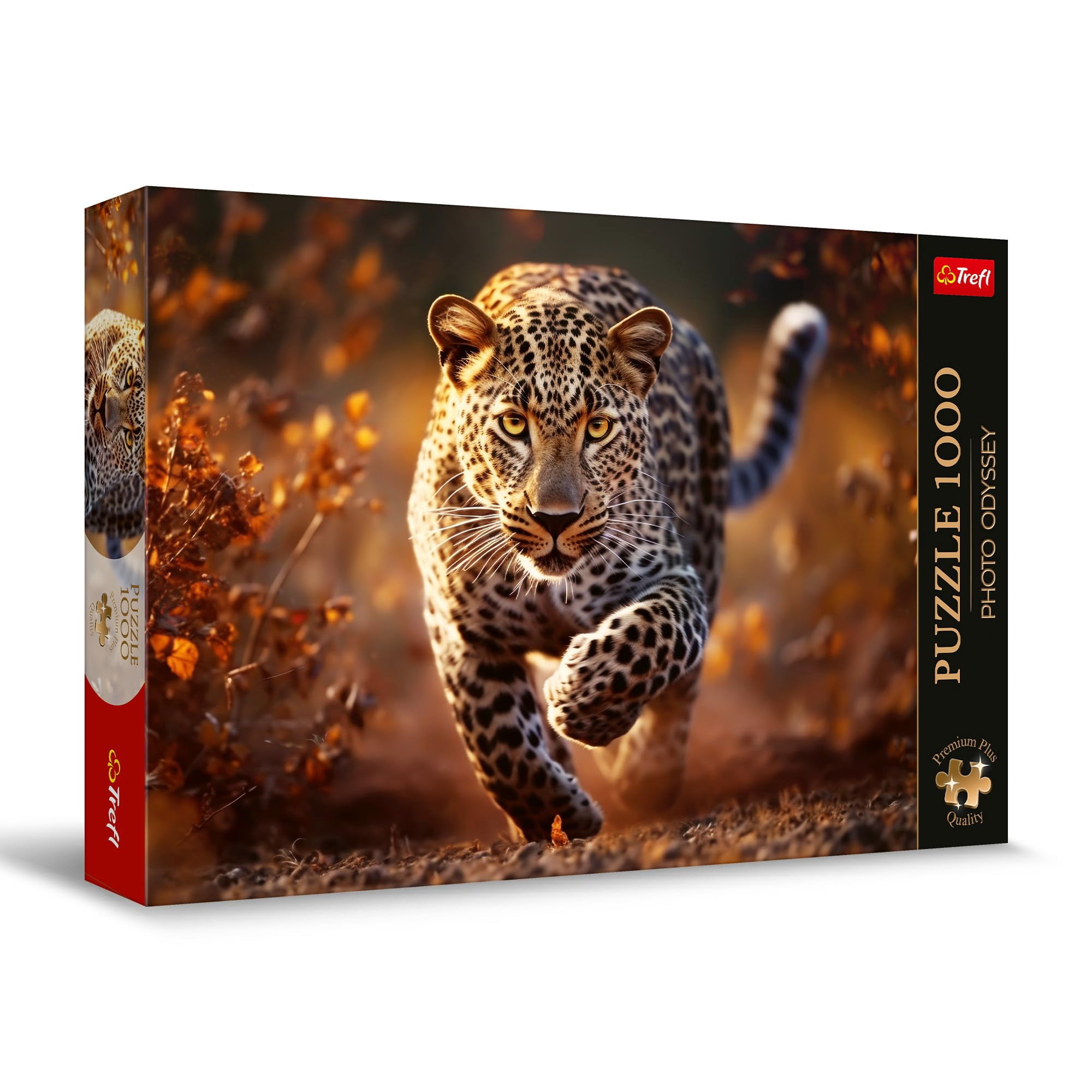 Trefl 1000 Piece Leopard Jigsaw Puzzle - Premium Plus Photo Odyssey Series 27x19 Inch For Adults & Teens