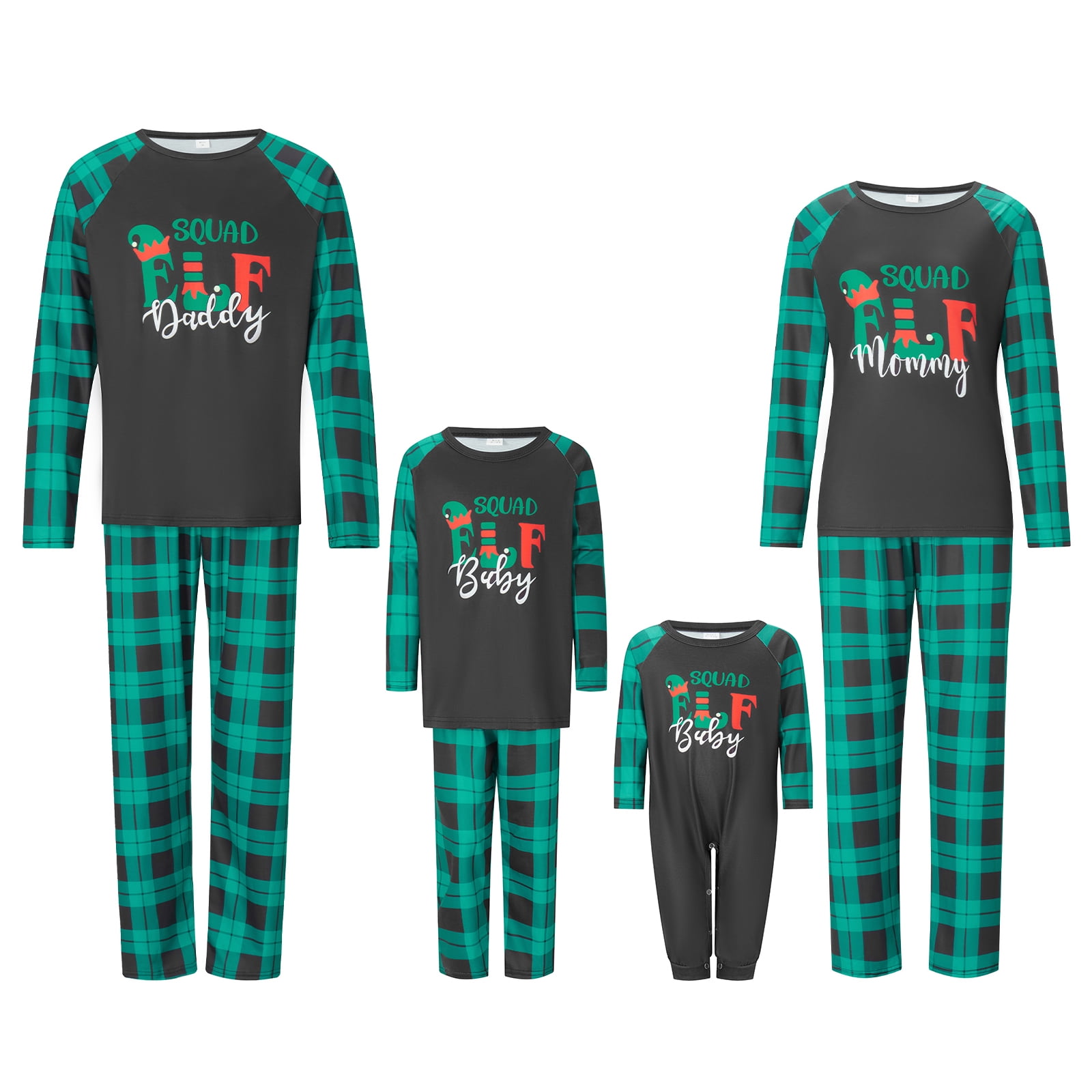 Family Matching Christmas Pajamas - Red Holiday PJ Sets With Bear/Penguin Print - View #9