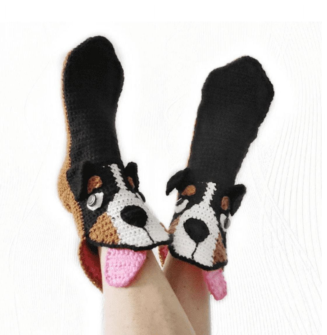 Tregren Funny Animal Knit Socks for Women Crocodile Eating Foot Socks