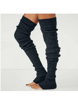 Luxury Divas Extra Long Thick Slouchy Knit Dance Leg Warmers