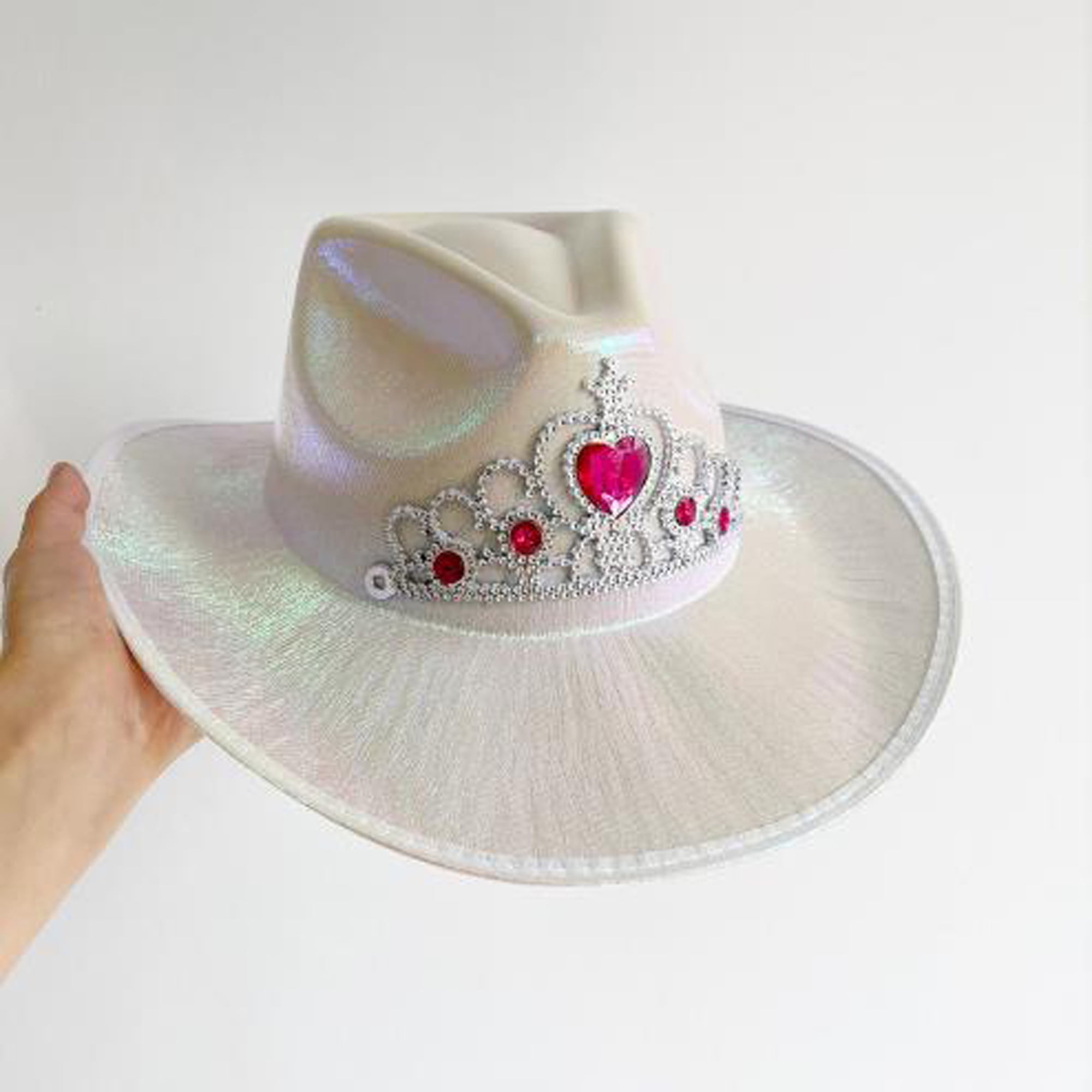 Tregren Women Western Cowboy Hat Sequin Stars Cowgirl Party Hat for ...