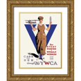 thumbnail image 1 of Treidler, Adolph 19x24 Gold Ornate Wood Framed with Double Matting Museum Art Print Titled - United War Work Campaign, 1 of 4
