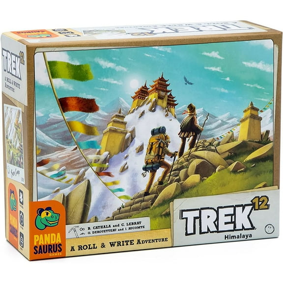 Trek 12 - Roll & Write Adventure, Pandasaurus Games, Family-Friendly, Ages 8+, 1-50 Players, 15-30 Min