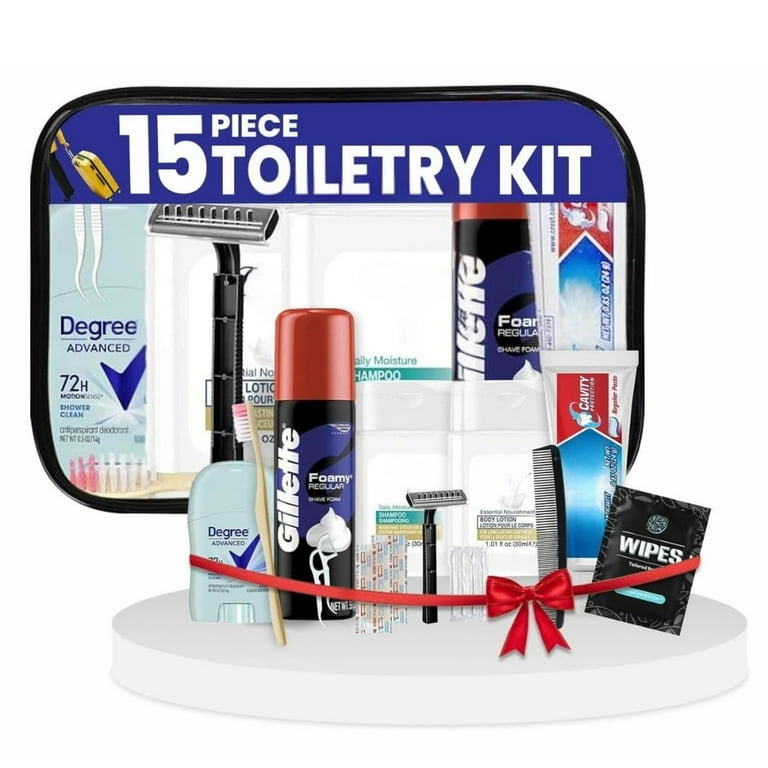 TrekTote 15-Piece Travel Toiletry Convenience Kit Essentials Bag