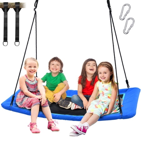 KloKick 60'' Platform Tree Swing for Kids Adults Outdoor Playset 700lb Giant Swing, Blue