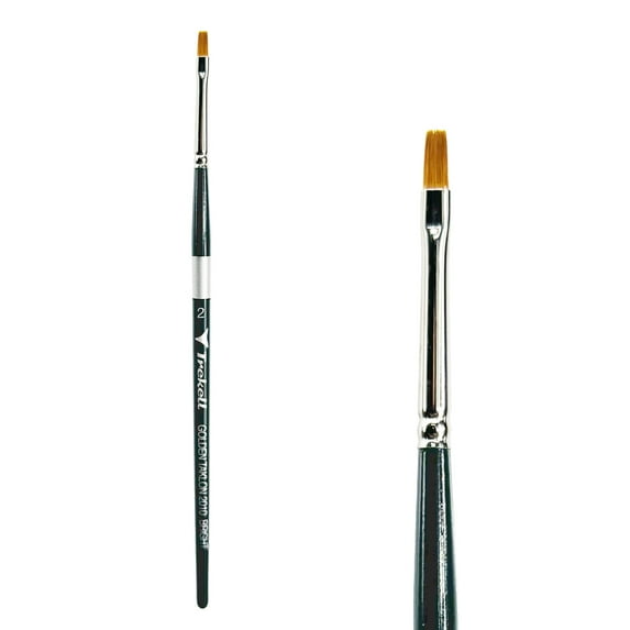 Trekell Golden Taklon #2 Bright Brush - Short Handle