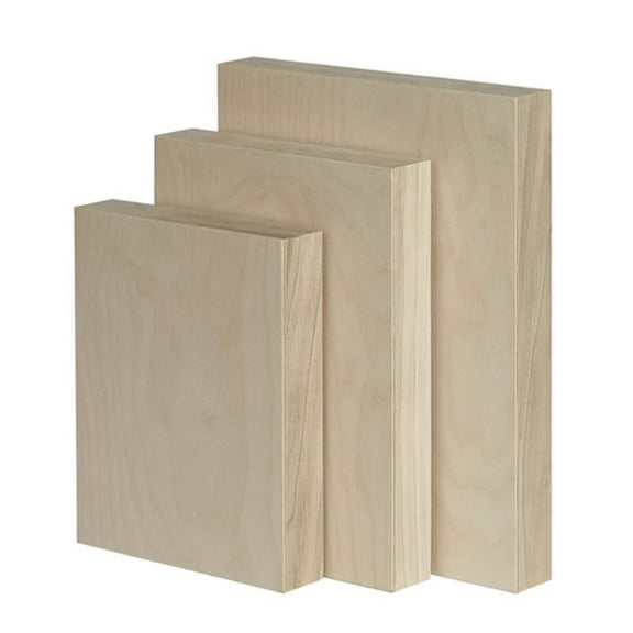 Trekell Unprimed Baltic Birch Panel - 1 3/4" Gallery Profile Wooden Canvas for Painting