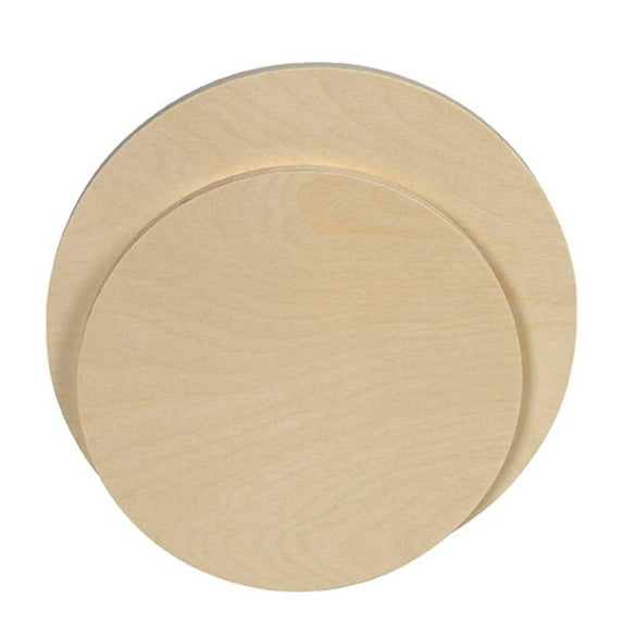 Trekell Unprimed Round Wood Panel - 1/2" Baltic Birch Circle for Painting